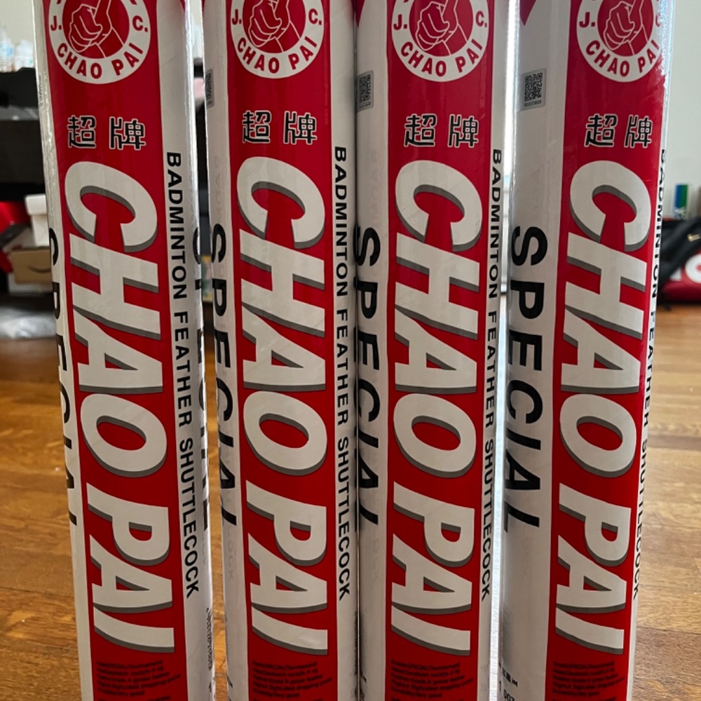 Chaopai Red Grade A, Badminton Goose Feather Shuttlecock- Speed 77
